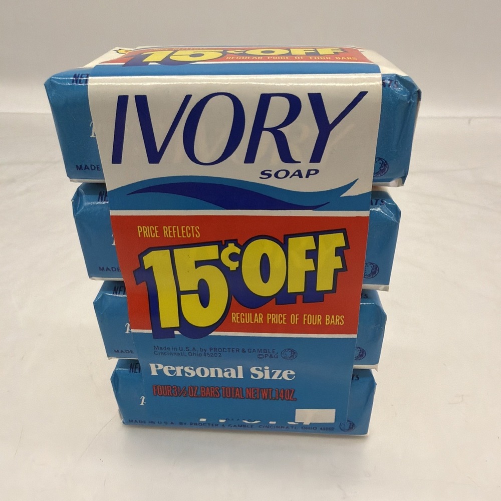 Vintage Ivory Soap 4 Pack Personal Size 3.5oz Bars  Procter & Gamble